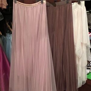 Chicwish Elegant Pink, Brown, and White tulle Women's Skirt